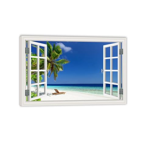 Image sur Toile 105x70cm sans cadre vue mer pour déco murale