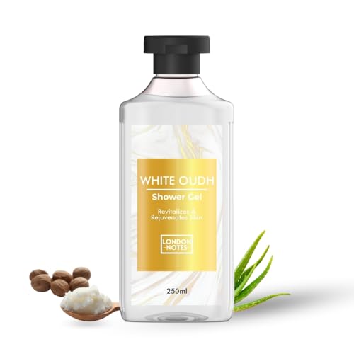 Image of London Notes Shower Gel- White Oudh For Gentle Cleansing, Deep Moisturization & Nourishment, provides pleasant aroma with Aloevera & Shea Butter, 250ml