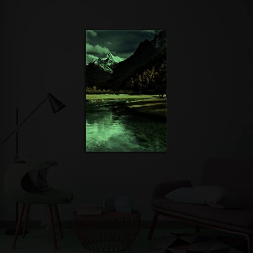 Tableau canvas nature luminescent grand format 80x120 cm - 4