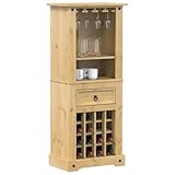 Rangez, vieillissez et présentez votre vin avec style grâce à cette armoire à vin en bois ! Elle est parfaite pour les amateurs de vin.