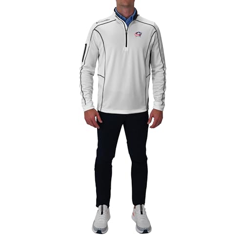 Columbia Columbus Blue Jackets Golf Men's Casual Lightweight Shotgun Pullover