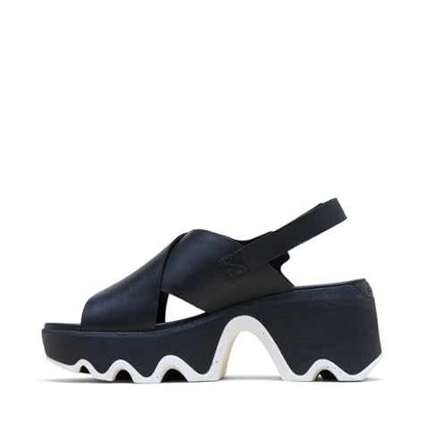 Sorel Women's Kinetic Aura Slingback Heeled Sandal, Black/Sea Salt, 7 by Sorel - Image 6