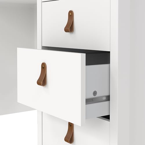 Tvilum 3 Drawer Desk, White