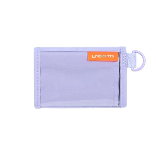 LÄSSIG Kinder Geldbeutel mit Klettverschluss und transparenten Sichtfenster/School Wallet Bold lavender