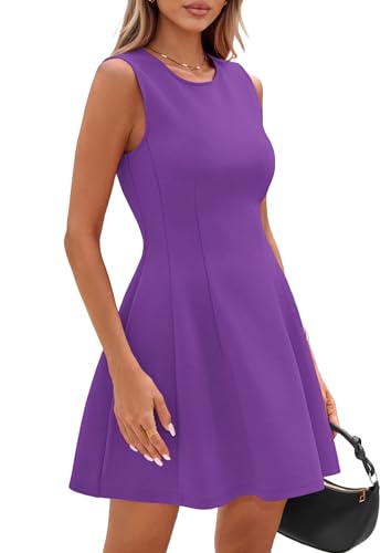 Image of PRETTYGARDEN Summer Dresses for Women 2026 Elegant Classy Spring A Line Business Casual Work Graduation Cocktail Short Dress