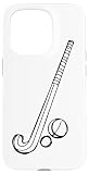 Carcasa para iPhone 15 Pro Hockey Hierba Stick y Bola Deportes al Aire Libre