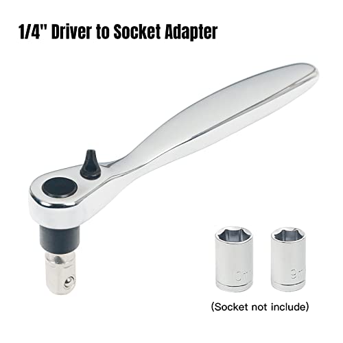 Sharden 32 In 1 Ratchet Screwdriver Bit Set With Right Angle Offset 1/4" High Torque Driver Handle, Socket Adapter, Extension Bit Holder, S2 Multi Bits For Ratchet Wrench, Screwdriver #TOP3