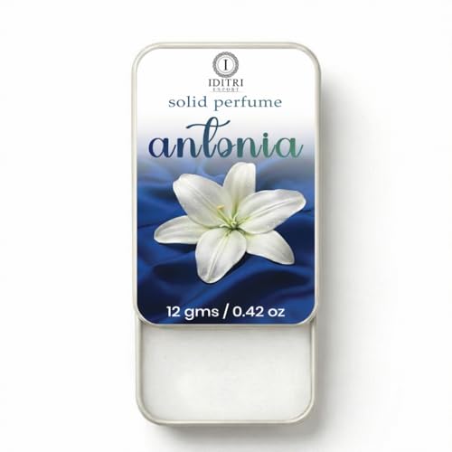 Image of Solid Perfume Antonia | Floral Charm | Alcohol Free Wax Perfume Balm, Long Lasting Pocket Fragrance Tin 12g, Non Greasy Smooth Glide, Travel Friendly | Office Wear | Date Night