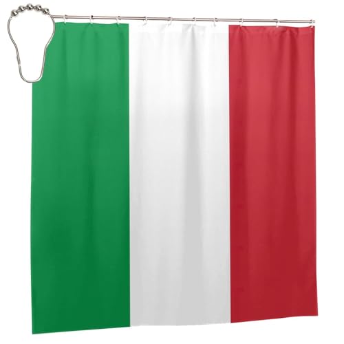 Rideau de douche italien 183x183 cm en polyester avec 12 œillets