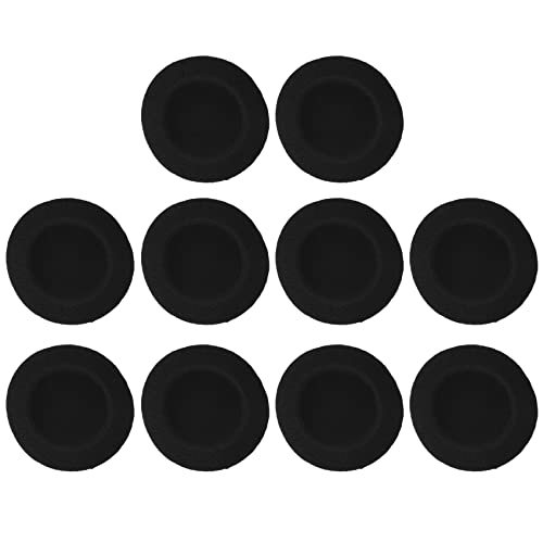 Fit auricolare Dia.:5cm Katnetoly 10 Spugnette Morbide protettive Orecchio Nero per Cuffie da 5cm