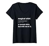 Photo Gallery donna funny magician tshirt for men women magical joke meme maglietta con collo a v Photo Gallery donna funny magician tshirt for men women magical joke meme maglietta con collo a v