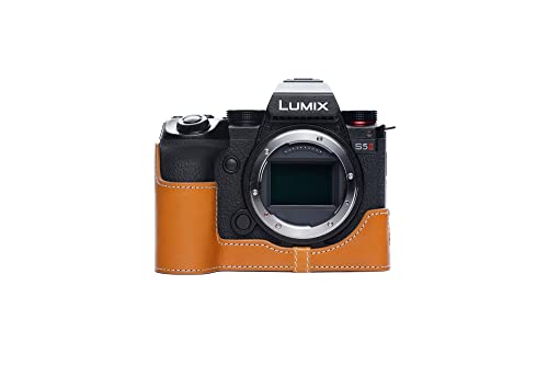 Demi-étui en cuir Panasonic S5 Mark II pour photographie voyage et reportage