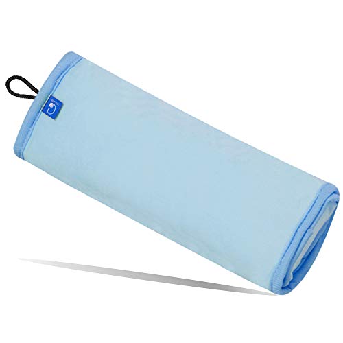 Image of COOLBEBE Seat Belt Pillow for Kids, Extra Soft Toddler Travel Pillow for Car Seat, Universal Carseat Strap Cushion Pads for Childs Baby People Adults, Blue