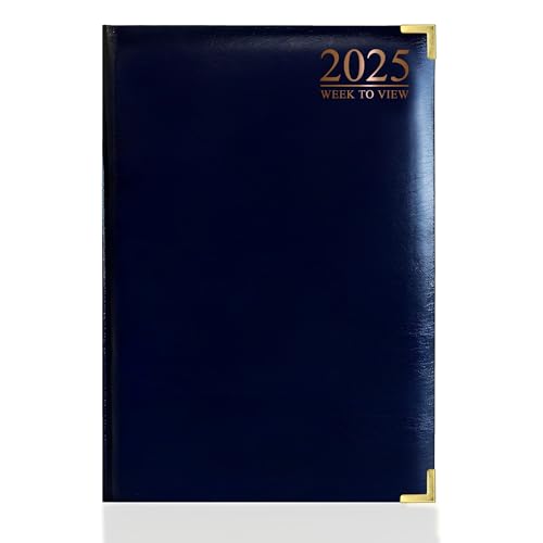 G4GADGET 2025 A4 Week To View Blue Diary Week On Two Pages Weekly Diary For Home and Office Use Desk Diary