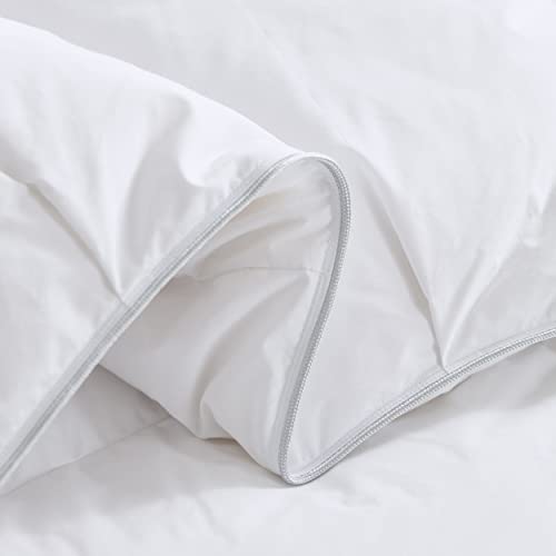 Alanzimo PINCH PLEAT-WHITE-K Goose Down Comforter King Size - Luxury All Season Medium Warmth Ultra-Soft 750 Fill-Power White Bedding Down Feathers Duvet Inserts With 8 Tabs- 65 Oz Fluffy,106X90 Pinch Pleat Design thumb #4