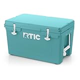 RTIC 45 qt Hard Cooler Insulated Portable Ice Chest Box for Beach, Drink, Beverage, Camping, Picnic, Fishing, Boat, Barbecue, Lagoon
