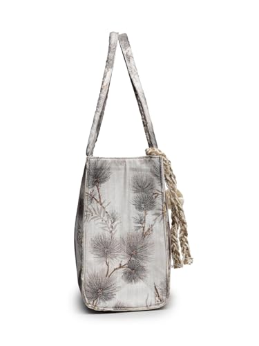 Image of ENSAC Women's Floral Print Tote Bag | Lightweight Handbag with Zipper Closure