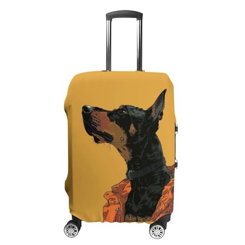 Travel Luggage Cover Spandex Suitcase Protector Washable Baggage Covers Anime Dog Art Elastic Scratch-Resistant Luggage Cover Protector Fits 18-32 Inch Luggage