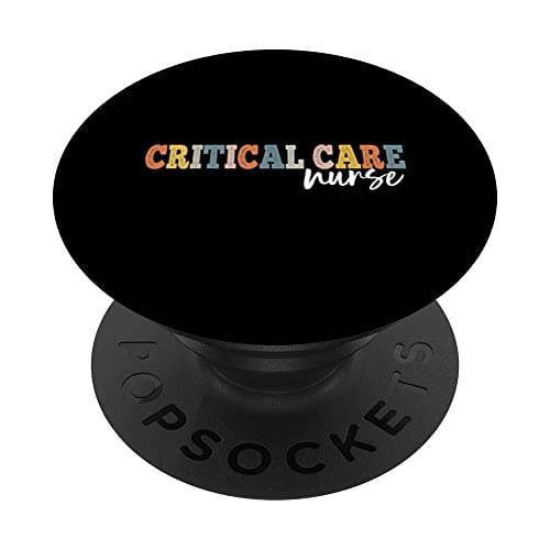 Critical Care Nurse Registered Nurse RN LPN PopSockets Swappable PopGrip, Black