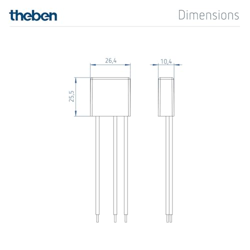 Theben 5400130 DIMAX 540 plus B - Mini Unterputz-Dimmer I benötigt keinen Neutralleiter I 100 m Kabellänge I Memory Funktion I Altbau, Nachrüstung und Renovierung I Einstellbare Mindesthelligkeit