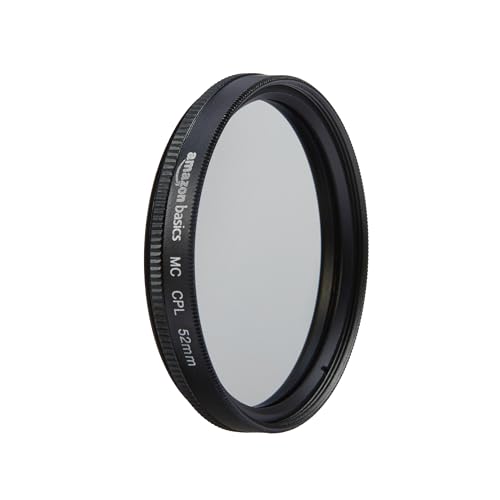 Amazon Basics 52 mm Circular Polarisations-Schutzfilter für tiefere Farben, Reduzierung von Blendung und Reflexionen, Mehrfach beschichtet, schützt vor...