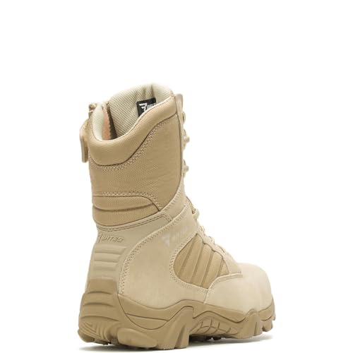 Bates Men's GX-8 Side Zip Composite Toe Work Boot, Desert, 14 M US