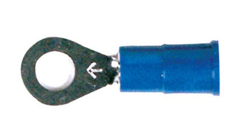 Install Bay 3M Ring Terminal Connector Vinyl 16/14 Gauge #8 - 100 Pack (Blue)