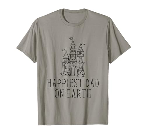 Papá más feliz en la tierra divertido viaje familiar Día del Padre Camiseta
