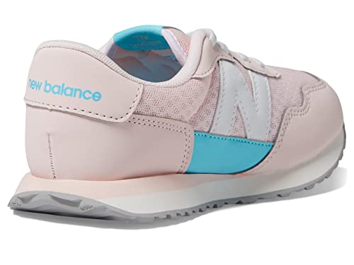 Image of New Balance Kids 237 Bungee Sneaker, Shell Pink /SEA Salt, 13.5 W Little Kid (4-8 Years)