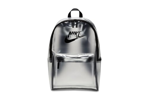 Nike Mochila Heritage Crystal (25L) (criança pequena), transparente/preta/preta, tamanho único