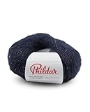 Phildar   Pelote de Laine Phil Mohair Soie Lurex   Laine à Tricoter   14% SOIE,4% POLYAMIDE,78% KID MOHAIR,4% POLYESTER METALLISE   Aiguille n°5   Couleur CABAN