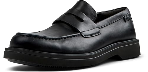 Camper Men's Norman Moccasin Style Loafer, Black, EU 46/US 12