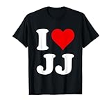 Red Heart I Love JJ T-Shirt