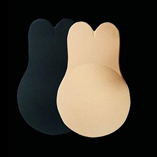 Sutiã adesivo, 1 par de fones de ouvido femininos em formato de coelho, fita de elevação para mamilo