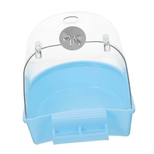 Parliky Parrot Bird Bath Basin Convenient Cube for Pets Leak Design Easy to Install Bath Accessory for Bird Cages Durable Easy to Clean