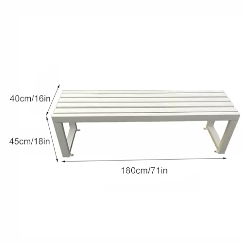 Banc de jardin en fer forgé résistant aux intempéries avec trous de fixation - 2