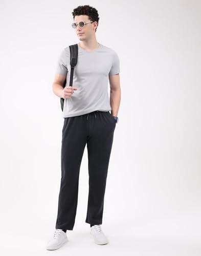 Image of Monte Carlo Men's Regular Fit Solid Track Pants | Drawstring Closure | Side Pocket Sports Lower | Comfortable & Stylish Lower for Men's