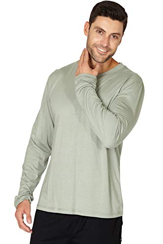 Men's Super Soft Rayon Cotton Blend Crew Neck Pajama Sleep Top3