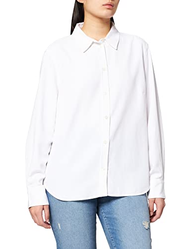 Marc O'Polo Damen 108123942097 Bluse, Weiß, 42 Cover