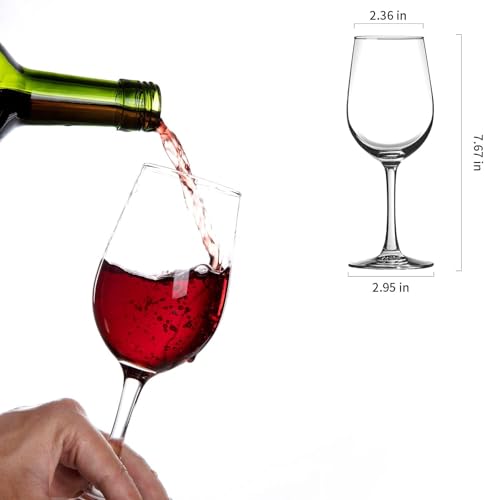 Image of PARACITY Wine Glasses Clear Red White Wine Glass Goblets Crystal Stemware (4PCS)
