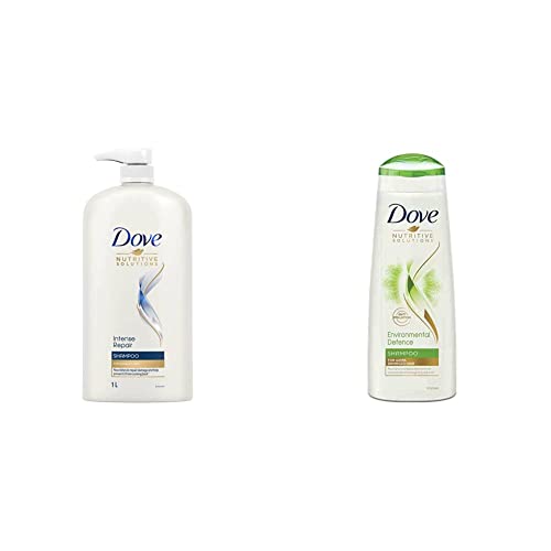 Image of Dove Intense Repair Shampoo, 1L & Dove Environmental Defence Shampoo, 340ml