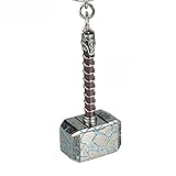 YaaNatural Catchy Marvel Avengers Thor'S Love And Thunder Thor Hammer Pewter Mjolnir Anti-Rust Metal Keychain & Keyring For Men, Women,Bike & Car For (Thor Lover), Neo