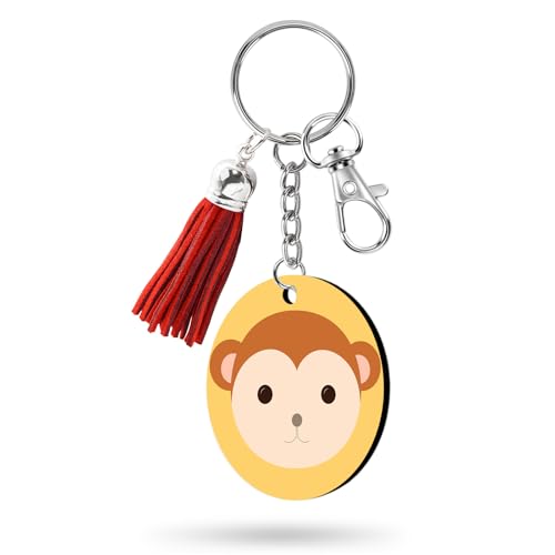 image for Sucrown 60PCS Keychain Making Kit, Including 30PCS Keychains Clips Hoo