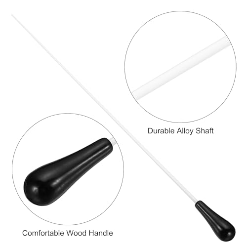 PATIKIL 38cm/15Inch Music Conductor Baton,2Pcs Orchestra Baton Resin Handle for Singing Leader Music Director Yellow,Black - Image 4