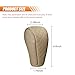 Leather Car Gear Shift Cover, Anti-Slip Dust Waterproof Gear Shifter Stick Protector, Soft Breathable Universal Automotive Shift Knob Decoration Accessories, Fit Car, SUV, Truck (Beige)