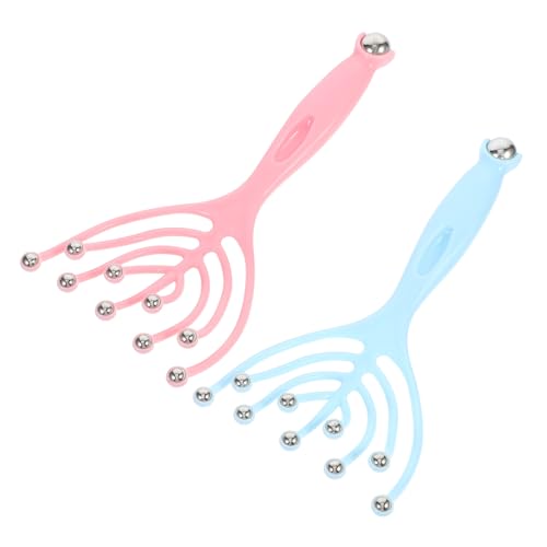 Beavorty Massaggiatore Portatile per la Testa a 9 Artigli Sfere in Acciaio, Dispositivo Manuale Multiuso per Massaggio di Cuoio Capelluto, Collo e Spalle, Accessorio Leggero e Compatto per