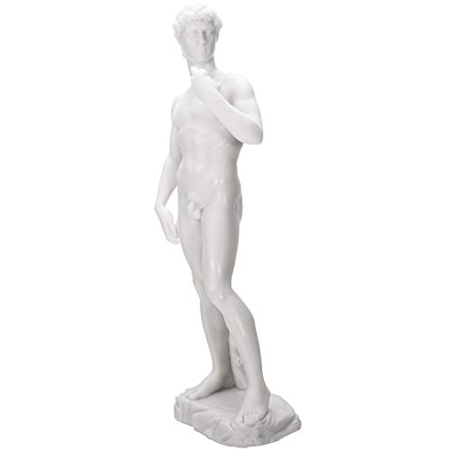 Estatua David de Michelangelo acabado mármol blanco miniatura 4