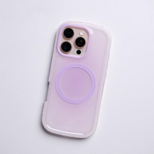 Coque magnétique iPhone 13 brillante en silicone lavande antichoc