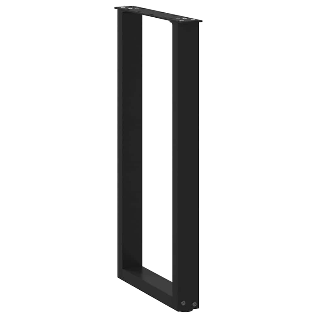 Genérico Patas para Consola en Forma de U (2 Unidades), Color Negro, 28 x (72-73) cm, Acero,Mobiliario,Accesorios para mesas,Patas para mesas-4013168