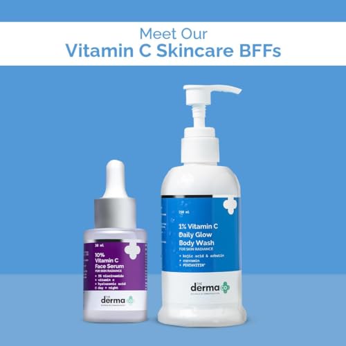 The Derma Co 2% Vitamin C Gel Daily Face Wash with Vitamin C, Rosehip & Orange Peel Extract for Glowing Skin I Brightens & Evens Skin Tone I Anti-Oxidant Rich Formula I For All Skin Type - 80ml